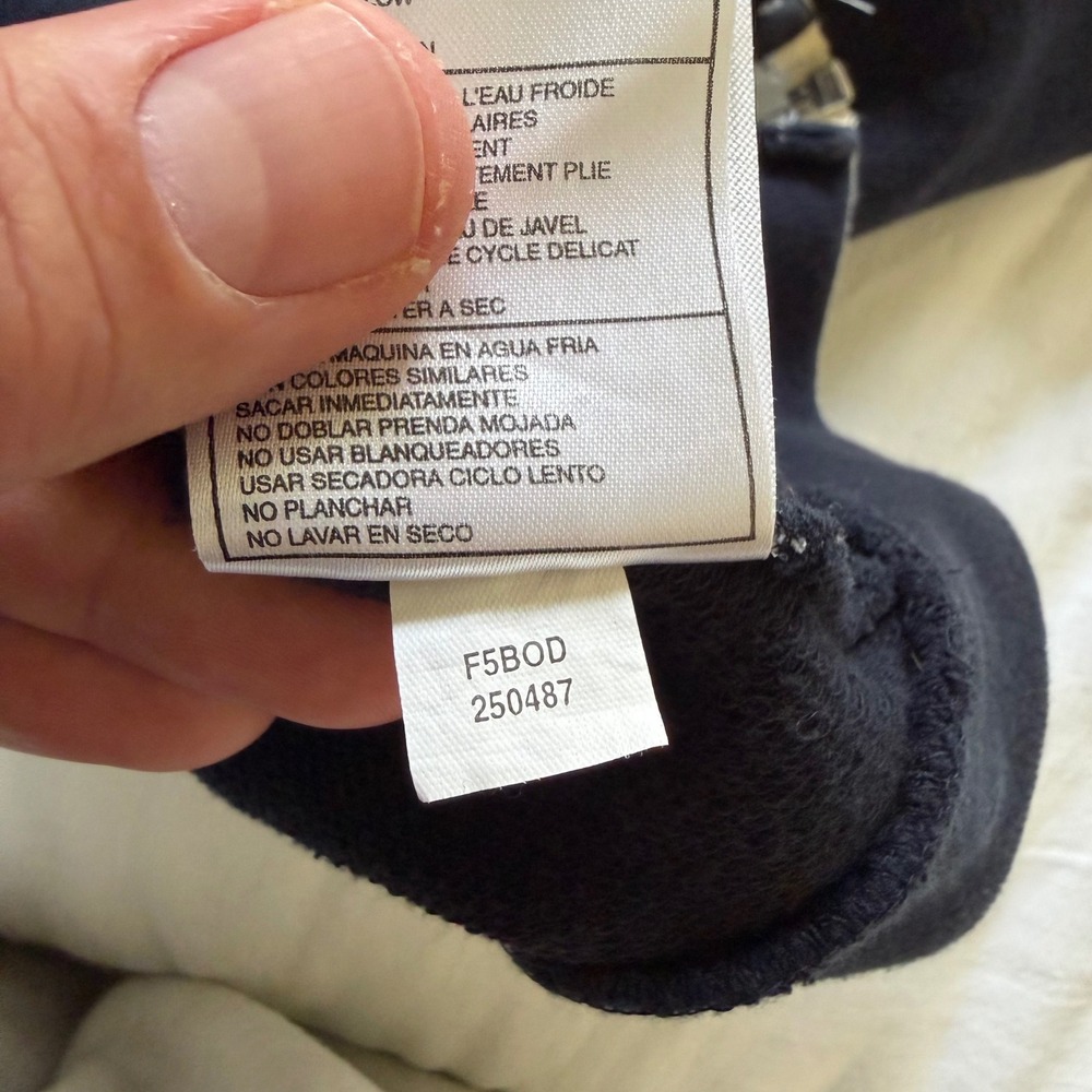 Y2K Nike Girls Navy Blue Full Zip Track Jacket Embroidered Logo M 8-10 - Picture 7 of 7